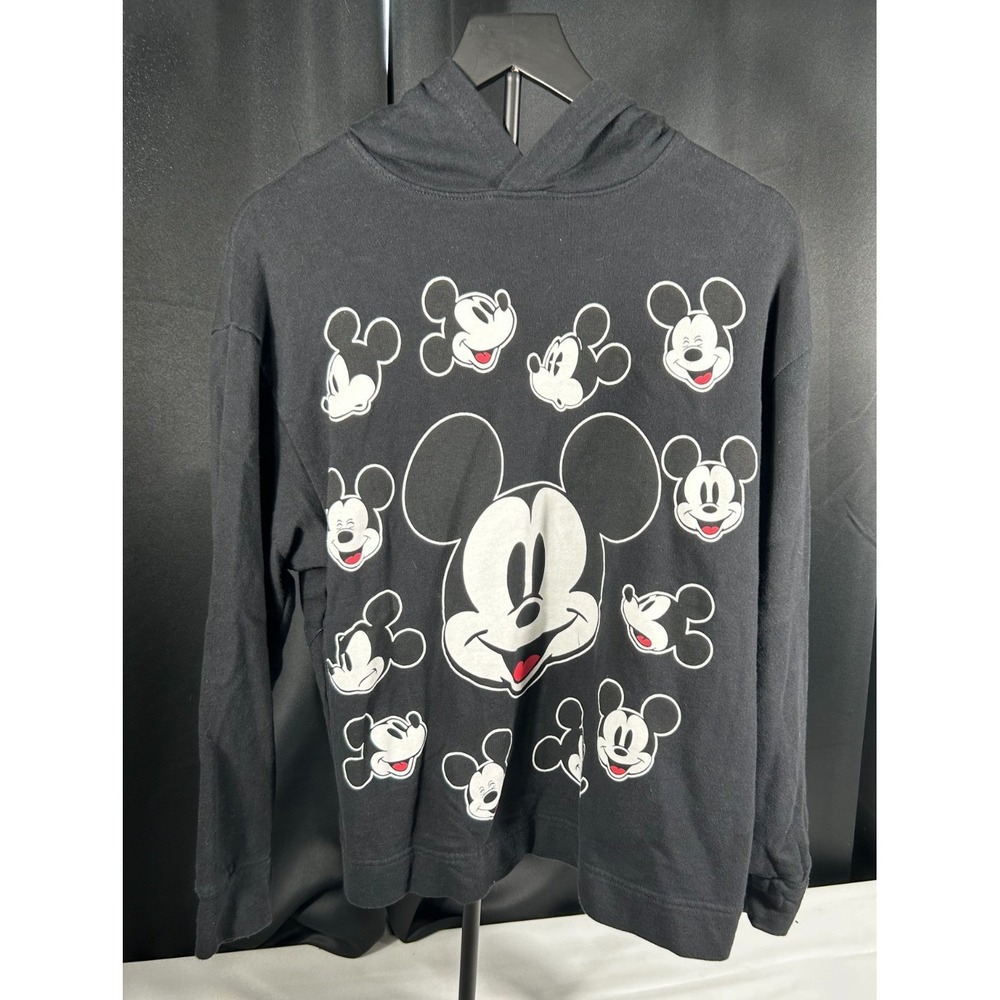 Zara x Disney Mickey Mouse Black Hoodie Small Cozy Graphic‎ Pullover
